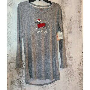 Christmas pijama Sleep Shirt, gray  Long Sleeve large dog